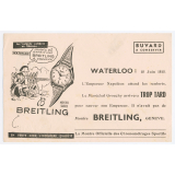 Buvard publicitaire. Waterloo (18 juin 1815). Montres suisses Breitling. 