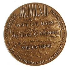 Médaille commémorative du deux cent cinquantième anniversaire de la naissance de J.-J. Rousseau. 