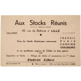 Buvard publicitaire. Aux Stocks Réunis.