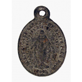 Médaille religieuse à l'effigie de la Vierge, dite médaille miraculeuse. 