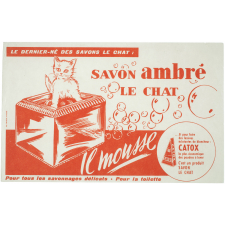 Buvard publicitaire. Savon ambré Le Chat.