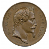 Médaille de prix de Dessin de la ville de Paris à l'effigie de Napoléon III. 