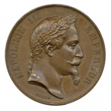 Médaille de prix de Dessin de la ville de Paris à l'effigie de Napoléon III.