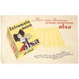 Buvard publicitaire. Entremets sucré Alsa. 