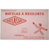 Buvard publicitaire. Matelas à ressorts Matlassor. 