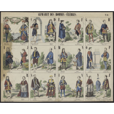 Alphabet des hommes célèbres.