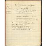 Cahier journalier / Ecole primaire publique de filles de l'Avenue du Palais de Justice - Ajaccio.