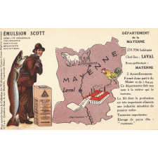 Émulsion Scott - Débilité générale, croissance, dentition, bronchite, rachitisme - Département de la Mayenne - 259.934 habitants - Chef-Lieu : Laval - Sous-préfecture : Mayenne.
