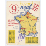 Buvard publicitaire. Sauba. Neuf. Les neuf principaux ports de commerce français.