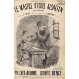 Partition musicale : Le Maître d'école alsacien : chant patriotique.