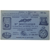 Buvard publicitaire. Maison Mortelecque.