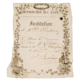 Ex-praemio . Distribution des prix. Institution de Melles Bussière.