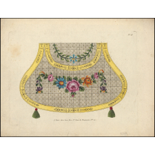 Modèle de broderie. Bourse brodée avec fermoir doré.