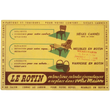 Buvard publicitaire. Le rotin.