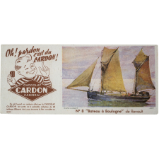 Buvard publicitaire. Chocolat Cardon. Bateau à Boulogne.