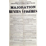 Majoration de rentes viagères (Loi du 31 Décembre 1895).