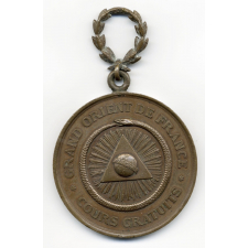 Médaille de prix des Cours Gratuits du Grand Orient de France. 