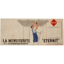 Buvard publicitaire. La menuiserite et supermenuiserite Eternit.