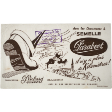 Buvard publicitaire. Semelle Paraboot. Petit Poucet.