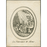 Image religieuse. La naissance de Jésus.