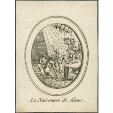 Image religieuse. La naissance de Jésus.