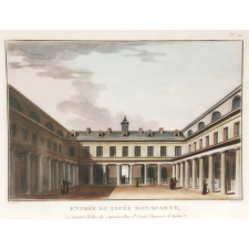 Entrée du Lycée Bonaparte. Ci-devant Cloître des Capucins, rue Ste Croix, Chaussée d'Antin.