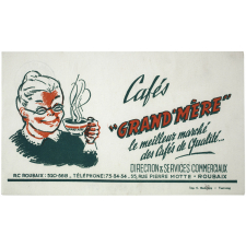 Buvard publicitaire. Cafés Grand'Mère.