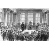 University of London. The first conference of degrees, in the hall of King's College.