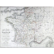 Carte féodale de la France indiquant les grands Fiefs avec la date de leur réunion à la couronne dressée par A.M. Perrot, pour servir à la lecture de l'Histoire des Ducs de Bourgogne par Mr. de Barante.