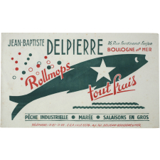 Buvard publicitaire. Rollmops tout frais Delpierre.