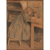 Portrait d'écolière. 