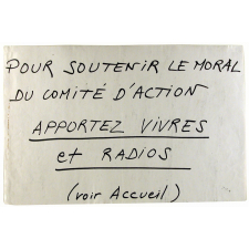 Pour soutenir le moral du comité d'action.