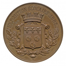 Médaille de l'Exposition Scolaire de 1885. Dép. d'Eure-et-Loir