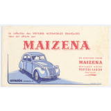Buvard publicitaire. Maïzena. Citroën 2 CV.