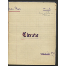 Cahier de chants. 