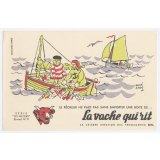 Buvard publicitaire. La vache qui rit. Le pêcheur. 