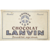 Buvard publicitaire. Chocolat Lanvin. L'oiseau blanc.