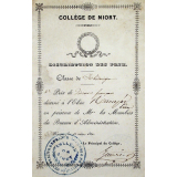 Ex-praemio . Collège de Niort.