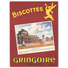 Buvard publicitaire. Biscottes Gringoire. L'École Militaire.