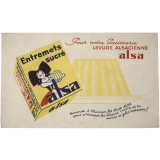 Buvard publicitaire. Entremets sucré Alsa. 