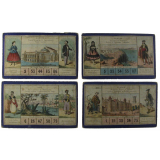 Cartons de loto géographique. 