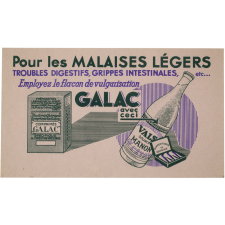 Buvard publicitaire. Comprimés Galac.