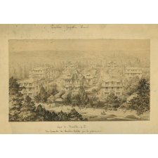 Lycée de Versailles (Jeunes Filles). Vue d'ensemble des pavillons habités par les pensionnaires. Pavillons Jacqueline Pascal.
