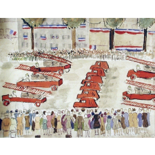 Défilé de pompiers le 11 novembre 1938.