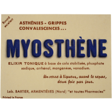 Buvard publicitaire. Myosthène.