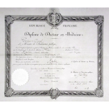Diplôme de Docteur en Médecine.