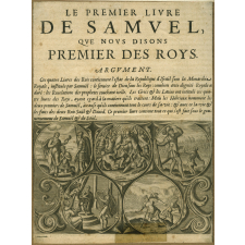 Le Premier livre de Samuel, que nous disons premier des roys.