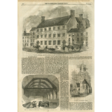 National Industrial, and Sunday schools of St John the Evangelist. West view in John street, Fitzroy-square.