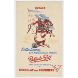 Buvard publicitaire. Buffalo Bill. Chocolat des Gourmets.