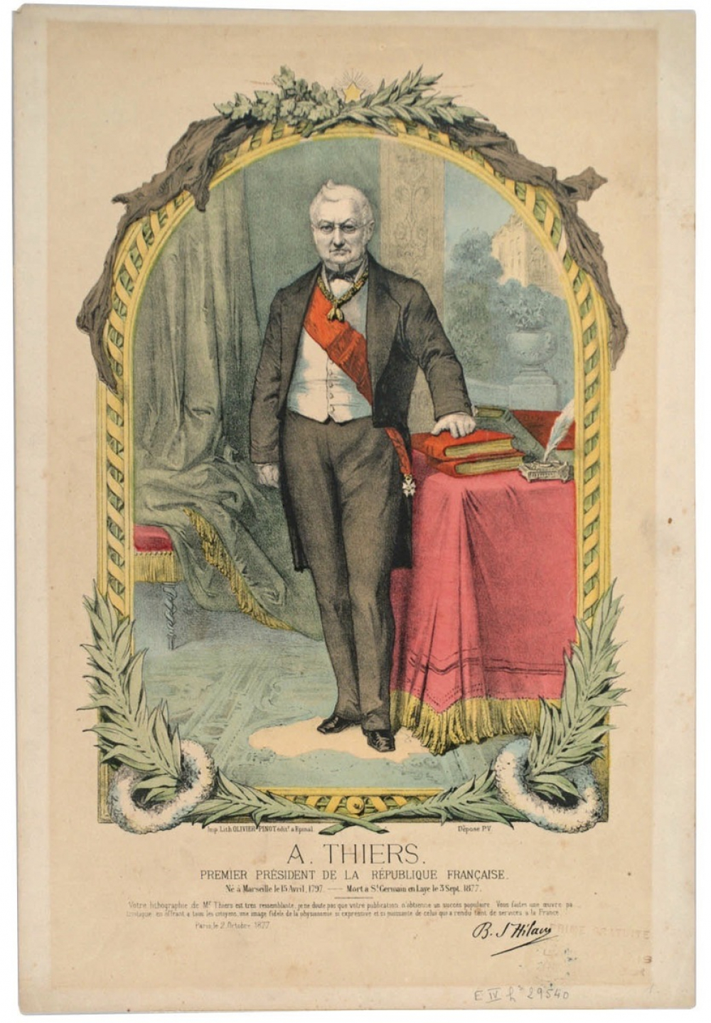 A. Thiers. Premier Président de la République française.